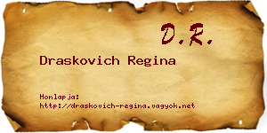 Draskovich Regina névjegykártya
